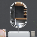 Oval LED Bathroom Mirror, 22"x 36" Frameless Lighted Mirror