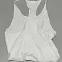 Men's Workout Quick Dry Soft Gym Bodybuilding Stringer Tank Tops (Medium, White)