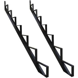 MTB Black Steel Stair Riser with 1/2/3/4/5/6/7 Steps