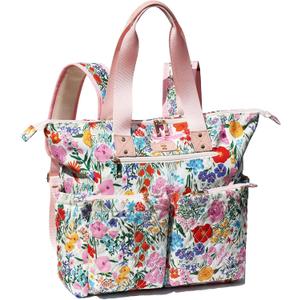 Diaper Tote Bag Totepack Backpack 2 in 1 for Women Multifunctional Large Capacity with Insulated Pockets Travel