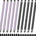 10 PCS Stylus,Stylus Pen for Touchscreen,Stylus 2-in-1 High Sensitivity & Precision Suitable for Touch Screens of iPhone/ipad/Android Tablets(10 Stylus Pen Purple/Black + 20 Tips)