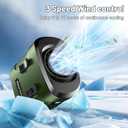 Portable Waist Fan 4000mAh Rechargeable, 3 Speeds Strong Turbo Airflow Hands-Free Clip Belt Fans With LED Flashlight, 24H Cooling Personal Wearable for Outdoor, Traveling, Camping, Gift for Men, Green