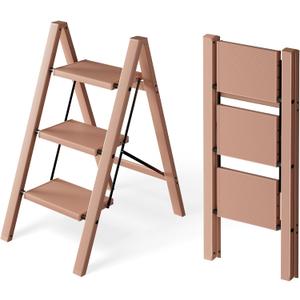 3 Step Stool Foldable Ladder, Lightweight Aluminum Step Ladder