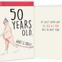 6 x Funny 50th Birthday Card for Men Him, Happy 50 Year Old Birthday Gifts for Men Him, Happy 50th Birthday Card Gifts for Husband from Wife, 1974 Birthday Gifts for Men, 50th Bday Decorations for Men