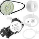 W10913953 49tyz-e120a1 Washer Shift Actuator and W10721967 W10006384 Washer Pulley Clutch Kit and Drive Belt Compatible with Whirl-Pool Ken-More May-tag Washing Machines by Fetechmate
