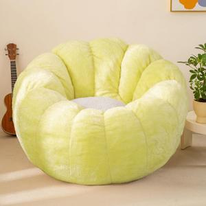Pumpkin Bean Bag Sofa Chair for Adult, Beanbag Couch with Filler for Reading and Relaxation, Comfy and Lazy Sofa for Dorm, Apartment, Living Room and Bedroom, Grass Green XXX-Large