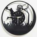 Basketball Sports Wall Clock,12 Inch Vinyl Record Clocks Home Art Decor Night Lamp 7-Color Luminous LED Wall Clock,Gifts to Sports Lovers/Basketball Fans/Men/boy.