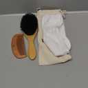 Belula 100% Boar Bristle Hair Brush Set (Medium). Soft Natural Bristles for Thin and Fine Hair. Restore Shine And Texture. Wooden Comb, Travel Bag and Spa Headband Included!