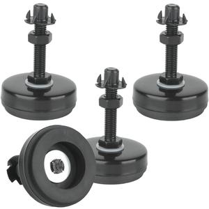 Heavy Duty Furniture Leveling Feet,Leg Leveler 2.36" Dia Base, M10 Thread, 1102 Lb Capacity,for Table Legs Furniture Feet Cabinets Sofa Tables Chairs RaiserD60xM10x50,4 Pack, Black