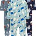 Simple Joys by Carter's baby-boys Loose-Fit Flame Resistant Fleece Footed Pajamas