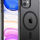 SUPFINE Magnetic for iPhone 11 Phone Case(Compatible with MagSafe)(Military Grade Drop Protection) Translucent Matte Shockproof Phone Cover,Black
