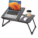 Lap Desk for Couch/Sofa/Floor, 5-Angle Adjustable Bed Desk with Foldable Legs &Cup Holder, Light Weight Bed Tray Table for Writing/Eating/Reading, Portable Laptop Stand for Adults, Kids