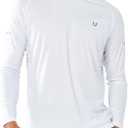 NORTHYARD Men's Sun Protection UPF 50+ Shirts Long Sleeve Swim Rash Guard Shirt Workout Running Athletic Gym UV Fish Hiking (XX-Large, White)