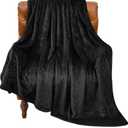 BEDELITE Fleece Blanket Black Throw Blankets for Couch & Bed, Luxury Plush Cozy Fuzzy Blanket 50x60 inches, Super Soft Warm Lightweight Throw Blanket for Travel Camping