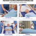 Positioning Bed Pads with 8 Handles for Elderly & Patients -34 x 52 Washable Reusable Incontinence & Repositioning Transfer Aid, Smart Sheet & Non-Slip Bed Pads