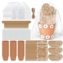 Cinrobiye 50 Sets Let Love Grow Wedding Favors for Guests Seed Packet Bags (Seed Not Include) with Tags & Labels Flowerpot for Bridal Shower Party Favors Bulk Wedding Souvenirs for Guests(Daisy)