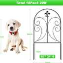 Decorative Garden Fence 19 Pack, 24in(H) x 20ft(L) Animal Barrier Fence, Rustproof Metal Fencing for Yard, Dog Rabbits Wire Section Garden Edging Border for Yard Patio Garden, Arched