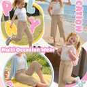 Girls Capri Pants | Elastic Waistband, Adjustable Drawstring, Side Pockets, Straight Leg, School Wear, Daily Activities