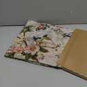 OWENIE Crushed Floral Sheer Curtains 63 Inches Length 2 Panels Set for Living Room Bedroom, Semi Sheer Curtains with printed Birds Flower Design, Rod Pocket Light Filtering Printing Sheer 42" W x 63" L