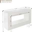 47" High Gloss Console Table with Hidden Side Storage, White, 47.24"L*11.81"W*31.5"H