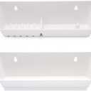 Tip Out Sink Tray, 11inch Sink Front Tip Out Tray for Kitchen and Bathroom Base Cabinet, 2 Packs Pull Out Shelf Home White Organizer