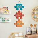 Motivational Quote Wall Hanging Sign,You Are Kind Wall Sign,Classroom Door Sign,You Are Smart Positive Quotes Wooden Hanging for Kids,Classroom Door Hanger for School Playroom Nursery (Colourful)