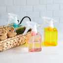 Youngever 5 Pack Empty Plastic Spray Bottles, Assorted Color Square Spray Bottles for Hair and Cleaning Solutions (12 Ounce)