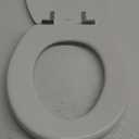 Mayfair Padded Toilet Seat with Chrome Hinges, Soft Vinyl over Wood Core Seat, Made in USA, Round, White