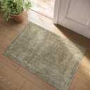 Machine Washable Small Rugs for Kitchen: Door Mat Indoor Entrance 2x3 Entryway Rug Stain Resistant Non-Slip Low Pile Soft Throw Carpet for Front Door Indoor Entrance Entry Bedroom Nursery (Vintage Brown)