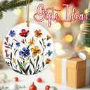 Flower Hanging Ornament, Christmas Ornaments, Xmas Decorations for Tree, Ornaments for Christmas Tree, Holiday Ornament, Flower Themed Gifts, Holiday Party Gifts, Xmas Gift Ideas - Wildflower