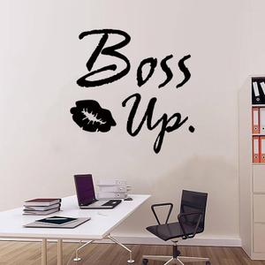 SEATUNE Office Quotes Wall Stickers - Inspirational Positive Motivational Wall Decals - Workplace Home Vinyl Art Wall Decor - Boss Up 16"X16"