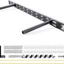1pc Floating Shelf Bracket Heavy Duty,Decorative Floating Shelf Hardware Hidden Black Metal Fireplace Mantel Brackets (18"X8"X1.0" with Tools)