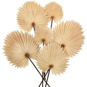 Pu Foam Sorrell Brown Artificial Palm Leaves Faux Palm Tropical Leaves Fake Palm Fronds for DIY Wedding Bouquets Fake Leaves for Centerpieces Arrangements Bridal Shower Palm Leaf for Home Decor-6Pcs