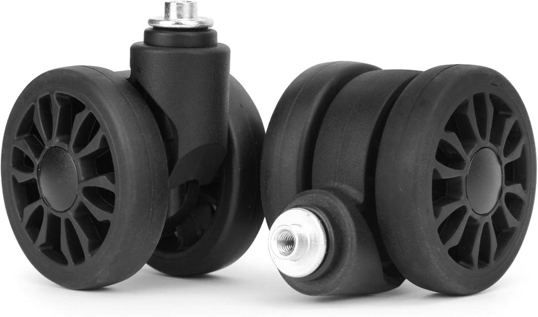 Luggage Replacement Wheels, 2 Pcs Universal Suitcase Double-Row Wheels for DIY Repair Spare Suitcase Casters Replacement Luggage Parts, V-LN3
