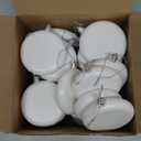 Zubebe 24 Pcs 4 Inch Christmas Blank White Ball Ornaments Plastic White Matte Flat Discs Christmas Tree Ornaments Xmas Hanging Ornament Decorations for DIY Crafts Painting Drawing