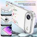 WKC Case Compatible with iPhone Air 6.5 Inch, Elegant Floral Patterns Slim Phone Cover for Women GirlScreen ProtectorFull Camera ProtectionAnti-YellowingShockproof & Anti-ScratchClear