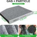 Activated Carbon Cabin Air Filter for Ford E-Transit (2022-2026), Transit 150/250/350/350HD (2015-2026). Repace BK2Z19N619A, BK2118D543AA, BK2119G244-AA