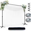 Photo Studio Backdrop Stand Support System, 8.5'(H) x 10.8'(W) Multi-Functional Portable Heavy-Duty Metal Background Stand for Outdoor Activities Wedding Birthday Party Banquet Decorations
