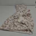Snuggle Sac Leopard Throw Blanket for Couch Bed Sofa 50x60 inches, Reversible Beige Leopard Blanket Ultra Soft Cozy Blankets for Women Mothers Birthday Gifts