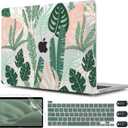 CISSOOK Palm for MacBook Pro 13 inch Case 2025-2020 Release M2 Chip A2338 M1 A2251 A2289 with Touch Bar, Tropical Hard Shell Case with Keyboard Cover for MacBook Pro 13, Tropical Palm Leaves
