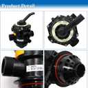 262506 1-1/2-Inch 6-Way Clamp Style Multiple Port Valve Top Mount Compatible with Tagelus/Sand Dollar/Meteor Pool and Spa Sand Filter