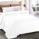 Whale Flotilla Flannel Fleece Twin Size Blanket for Bed, Soft Fluffy Velvet Bedspread Coverlet with Decorative Vintage Pattern for All Season, Warm and Lightweight, 60x80 Inch, White