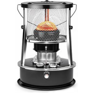 9,000 BTU Kerosene Heater, Kerosene Heaters for Indoor Use, Non Electric Portable 2 in 1 Stove & Heater for Camping, Garage, Home, and Emergency Use