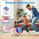 iPad 10.2 Kids Tablet Case for Boy & Girl - Pink Princess EVA Foam Shockproof Kid-Proof Case with Stand & Handle
