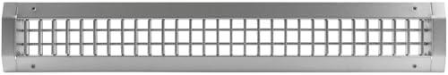 Repa Market 25" x 3" Inch Air Grille for Round Spiral Ducts - Adjustable Double Louvre Blade - Galvanized Ventilation Cover - Side Fit Round Surface Canal Ducting from 7" to 15.75" Inches