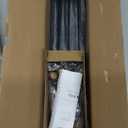 Modern Matte Black Curtain Rods for Windows 48 to 84 Inches Adjustable Length Heavy Duty 1" Diameter Window Curtain Rod with Solid Metal Finials for Outdoor Farmhouse Bedroom Kitchen Living Room