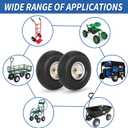 GICOOL 10" Tire and Wheel, 2 Pack, 4.10/3.50-4 Pneumatic Tire, with 2.25" Offset Hub, 5/8" Axle Bore Hole, Sealed Bearings for Hand Truck Trolley Dolly Garden Wagon Wheel Replacement
