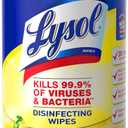 Lysol Disinfecting Wipes Bundle, Home Apartment Dorm Room Essentials and Cleaning Supplies, All Purpose Cleaner, Multi-surface Cleaning Wipes, Lemon and Lime Sanitizing Wipes Bundle, 80 Count