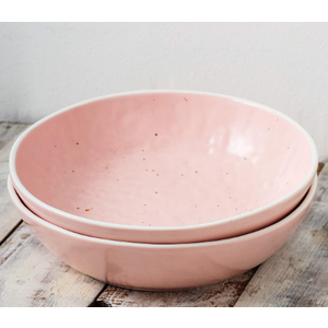 Stone lain Elena Stoneware Dish Set, 4 Bowls, Pastel Pink 