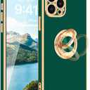 Fingic for iPhone 12 Pro Max Case [with 360° Ring Holder Stand][Support Magnetic Car Mount] Phone Case for Men Boys Slim Thin Kickstand Shockproof Phone Case for iPhone 12 Pro Max 6.7 inch, Navy Blue